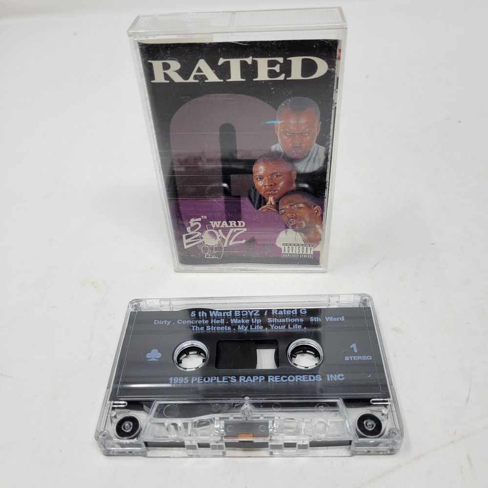 5th Ward Boyz Rated G 1995 Cassette Album Houston H-Town Rap A Lot UGK Mike Dean